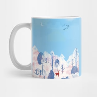 Blue sky and red deer Mug